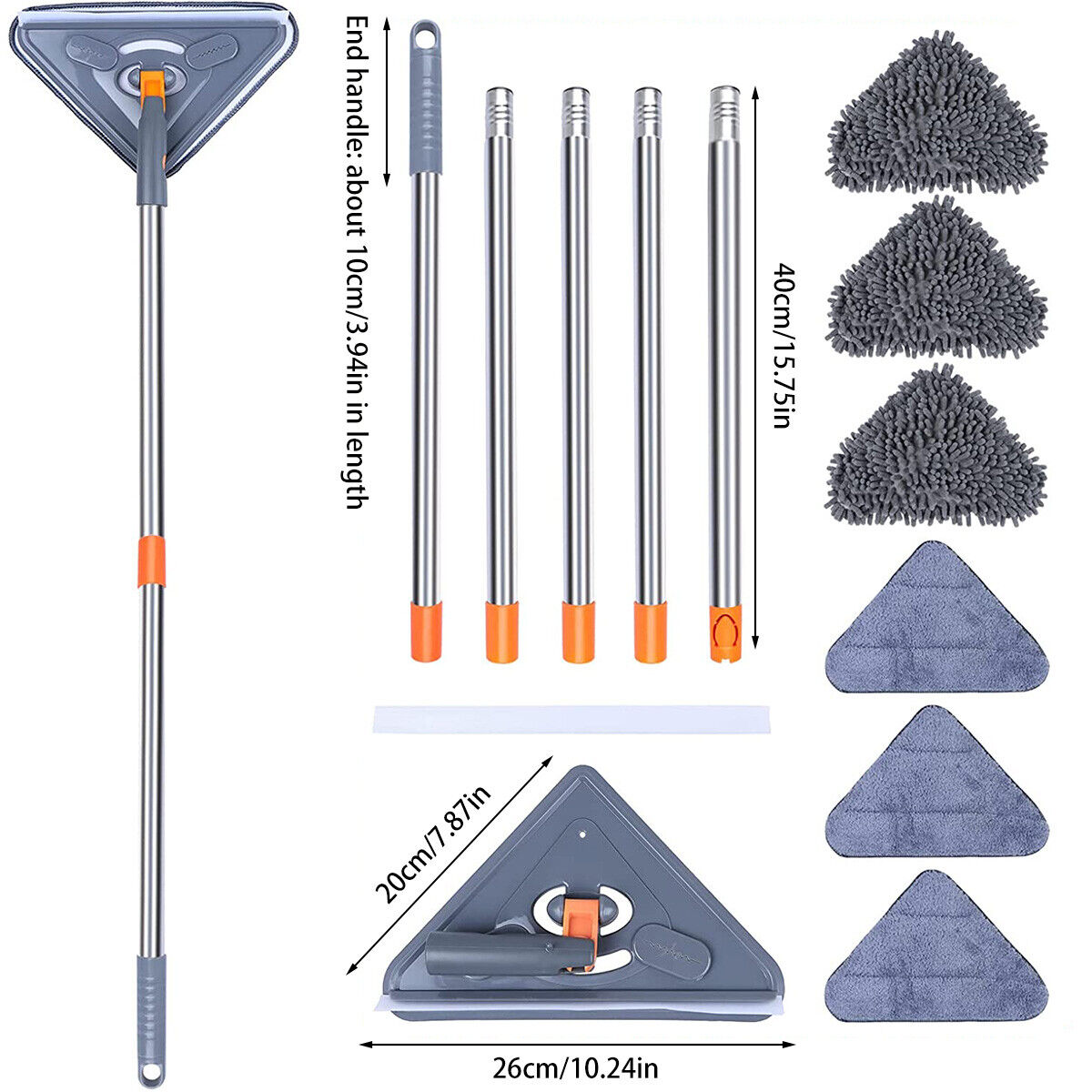 360° Rotatable Adjustable Cleaning Mop Triangle Mops Multipurpose Cleaning Brush