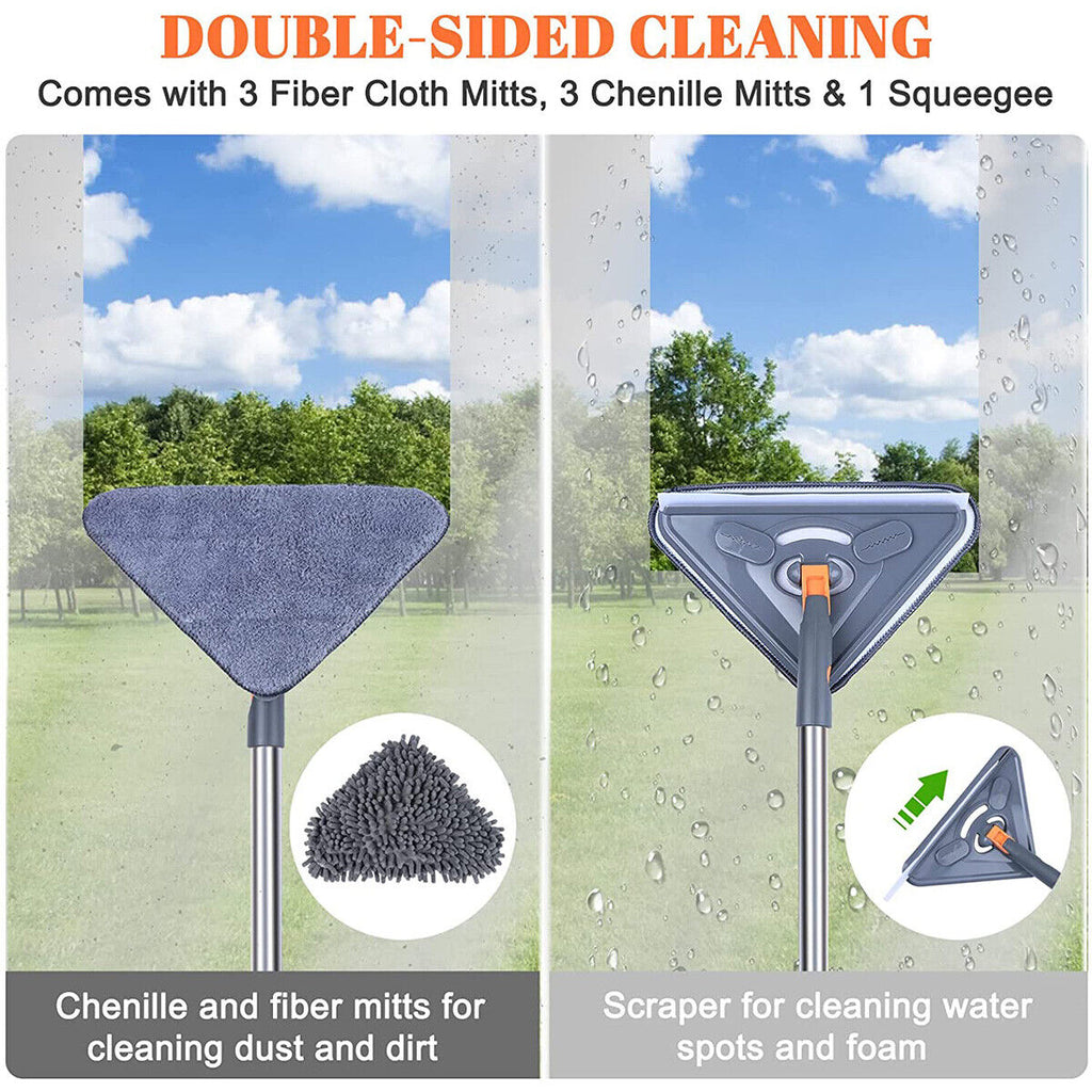 360° Rotatable Adjustable Cleaning Mop Triangle Mops Multipurpose Cleaning Brush
