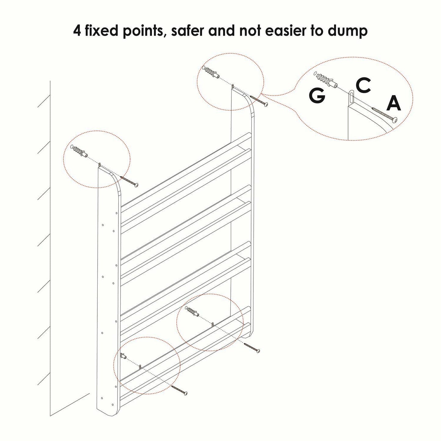 Wall Mounted Children Bookcase Kids Display Bookshelf Storage Unit Shelving Rack