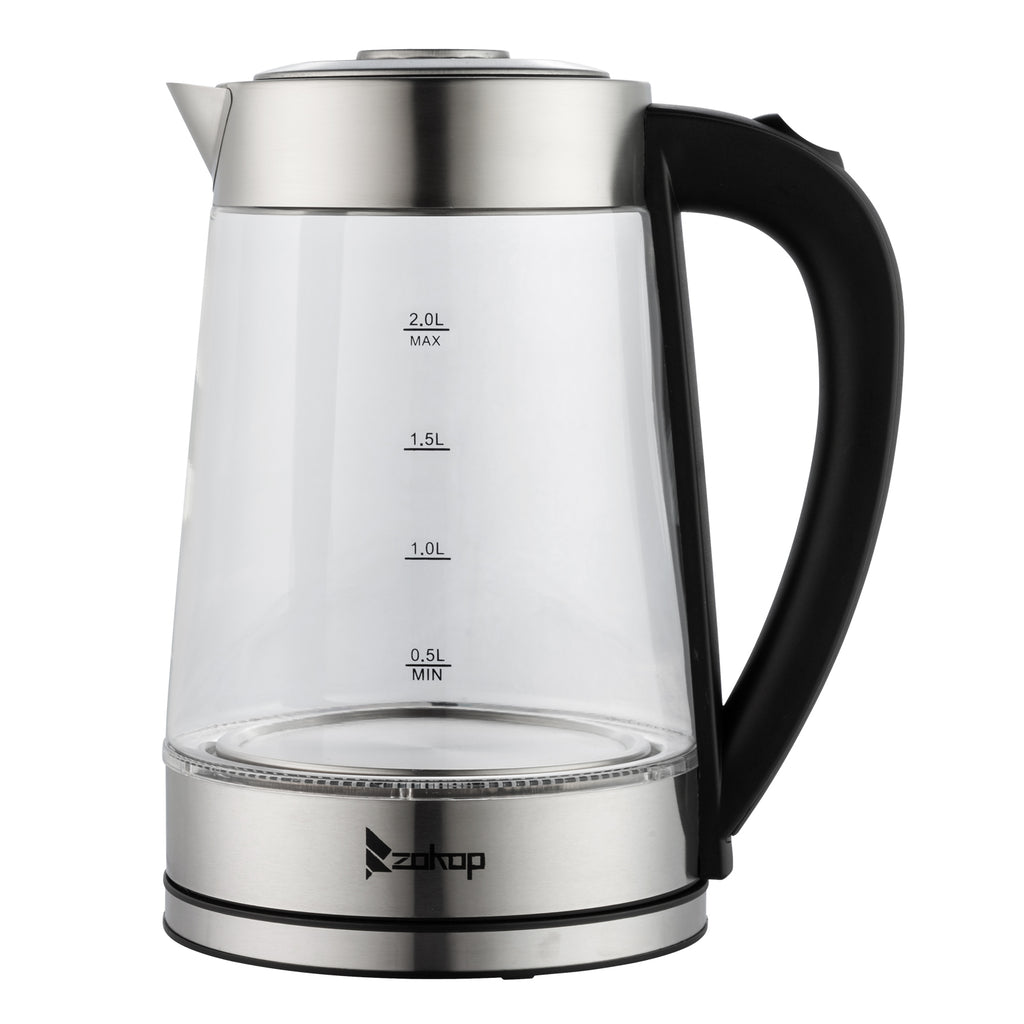【Old Code：42128382】 HD-250 220V 2000W 2L Blue Glass Electric Kettle