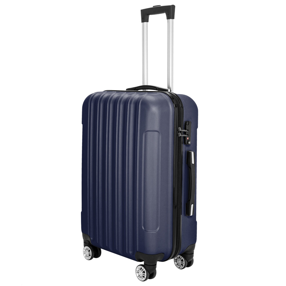 3 Pcs Suitcase Lightweight ABS Carry-on Hand Luggage 4 Spinner Wheels Trolley Case