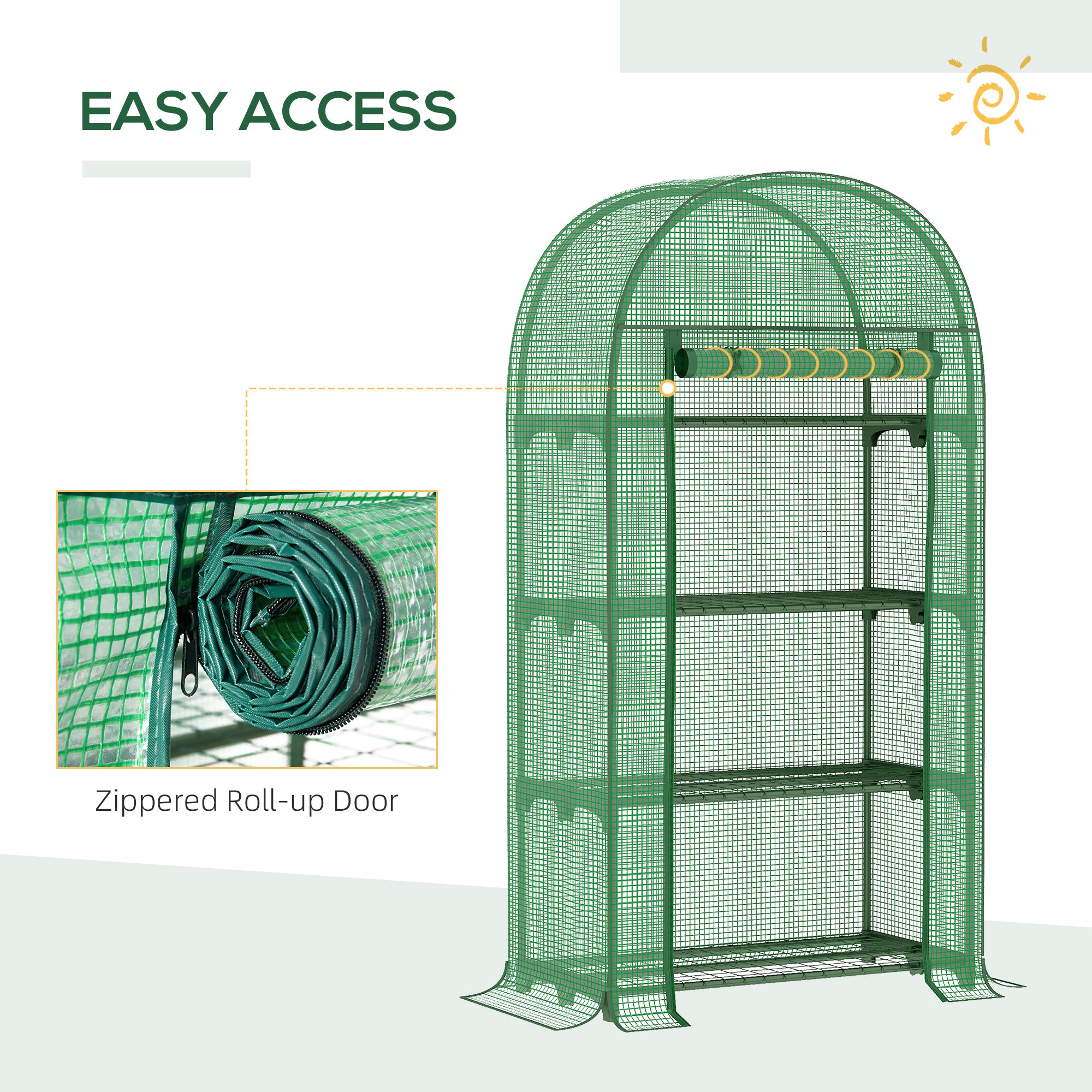 Mini Walk-in Greenhouse ( Amazon Shipping)（Prohibited by WalMart）