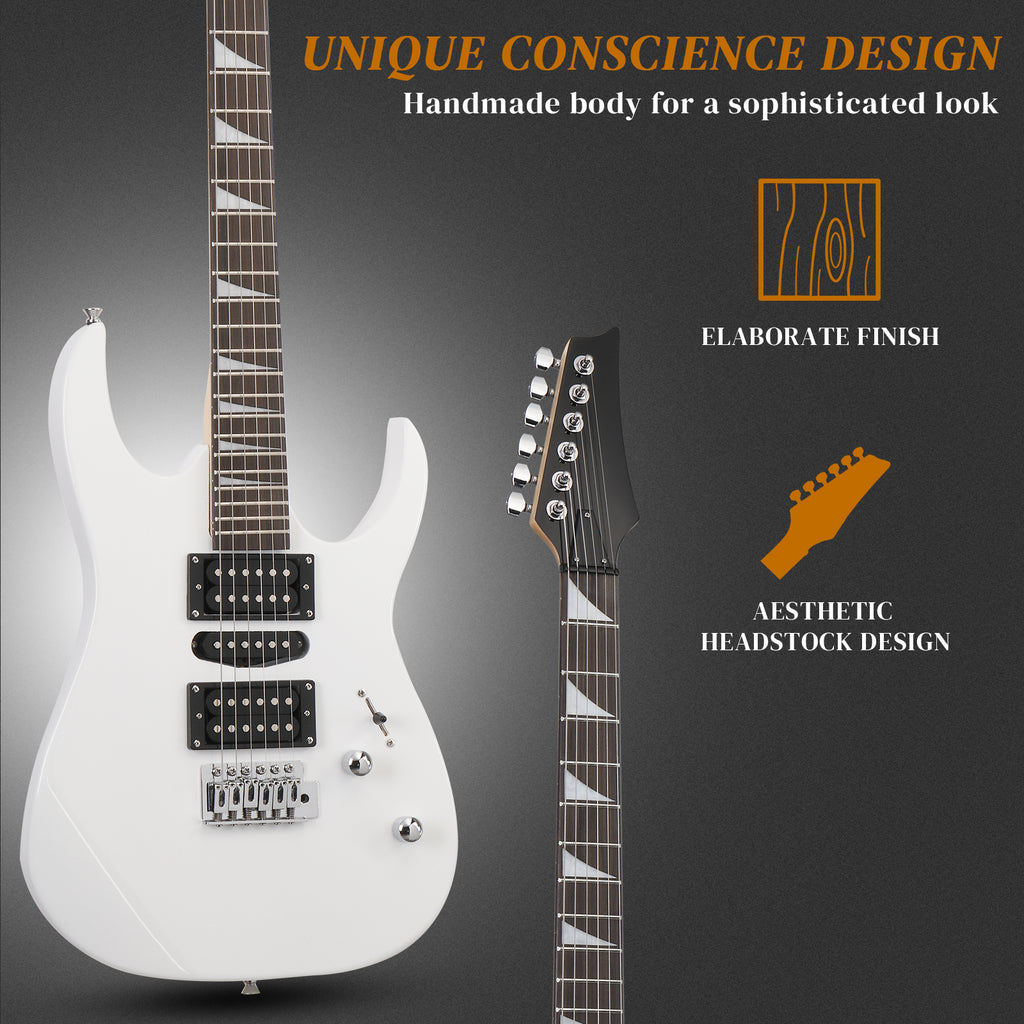 170 Model With 20W Electric Guitar Pickup Hsh Pickup Guitar  Stereo Bag Harness Picks Rocker Connector  Wrench Tool White