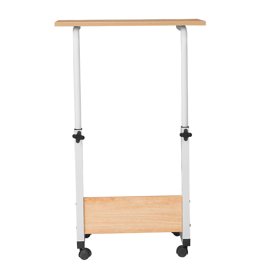 Adjustable Oak-Finish P2 Particle Board Computer Desk (60cm) - Versatile & Space-Saving