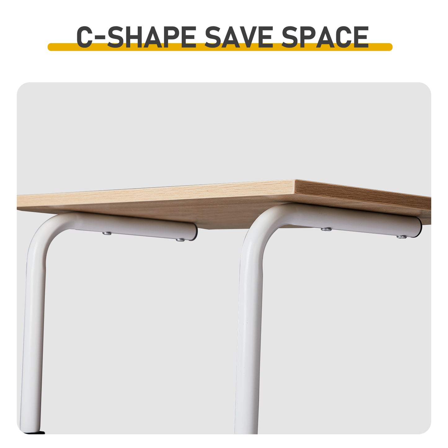 Adjustable Oak-Finish P2 Particle Board Computer Desk (60cm) - Versatile & Space-Saving