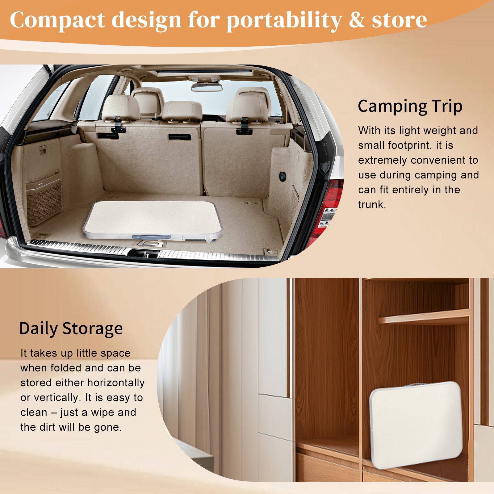 70x50x60cm Aluminum Camping Folding Table