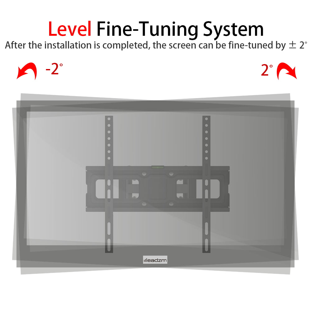 LEADZM 26-55 Inch Double Pendulum Large Base TV Stand TMDS-105 Bearing 40Kg/Vese400*400/Upper And Lower-10~ 10°
