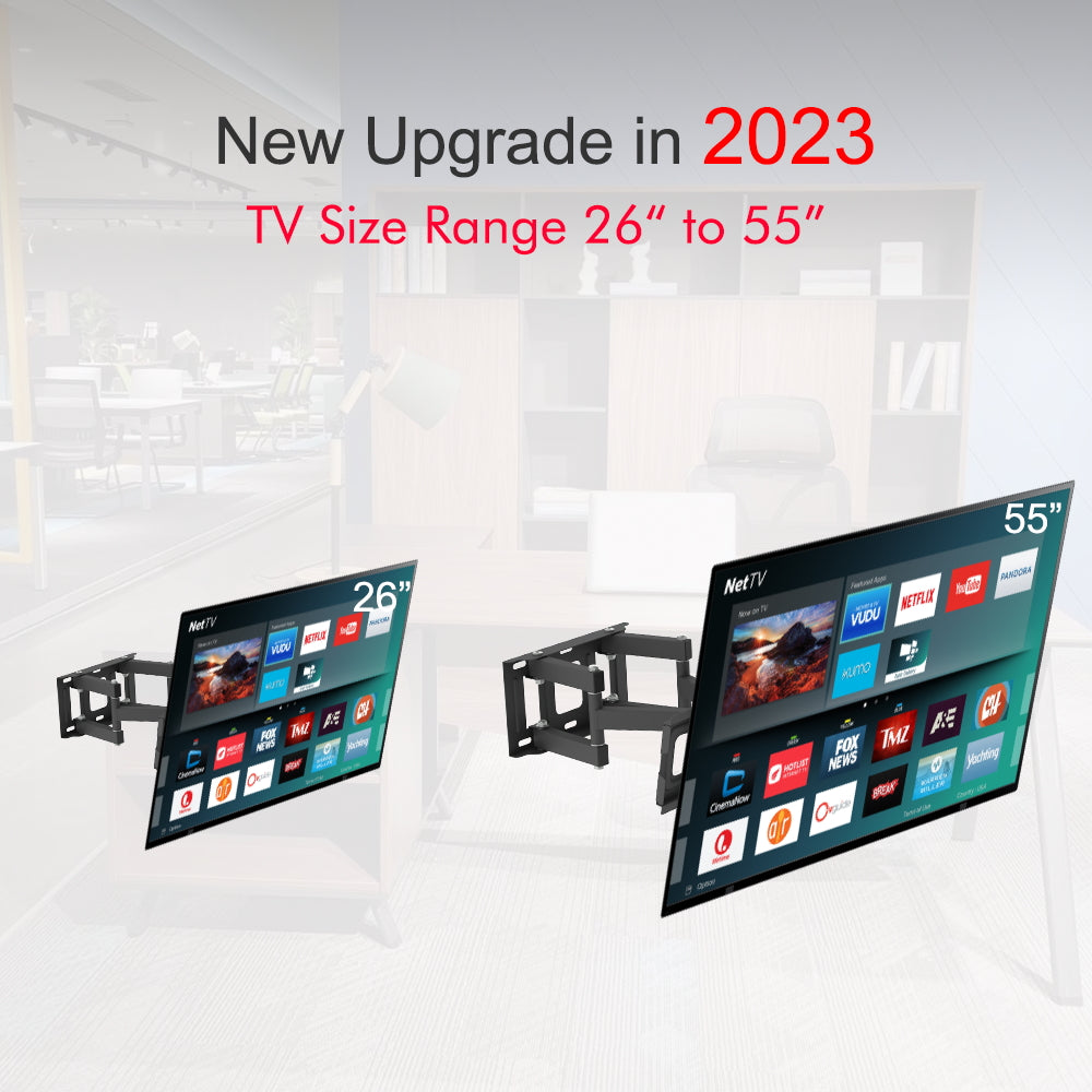 LEADZM 26-55 Inch Double Pendulum Large Base TV Stand TMDS-105 Bearing 40Kg/Vese400*400/Upper And Lower-10~ 10°