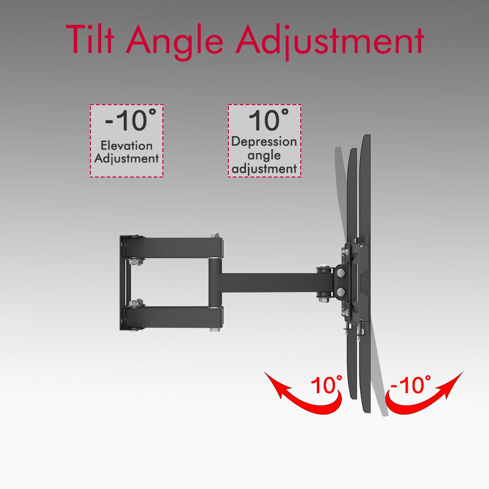 LEADZM 26-55 Inch Double Pendulum Large Base TV Stand TMDS-105 Bearing 40Kg/Vese400*400/Upper And Lower-10~ 10°