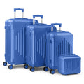 Premium ABS Luggage Set (4-Piece) with Non-TSA Locks – Deep Blue