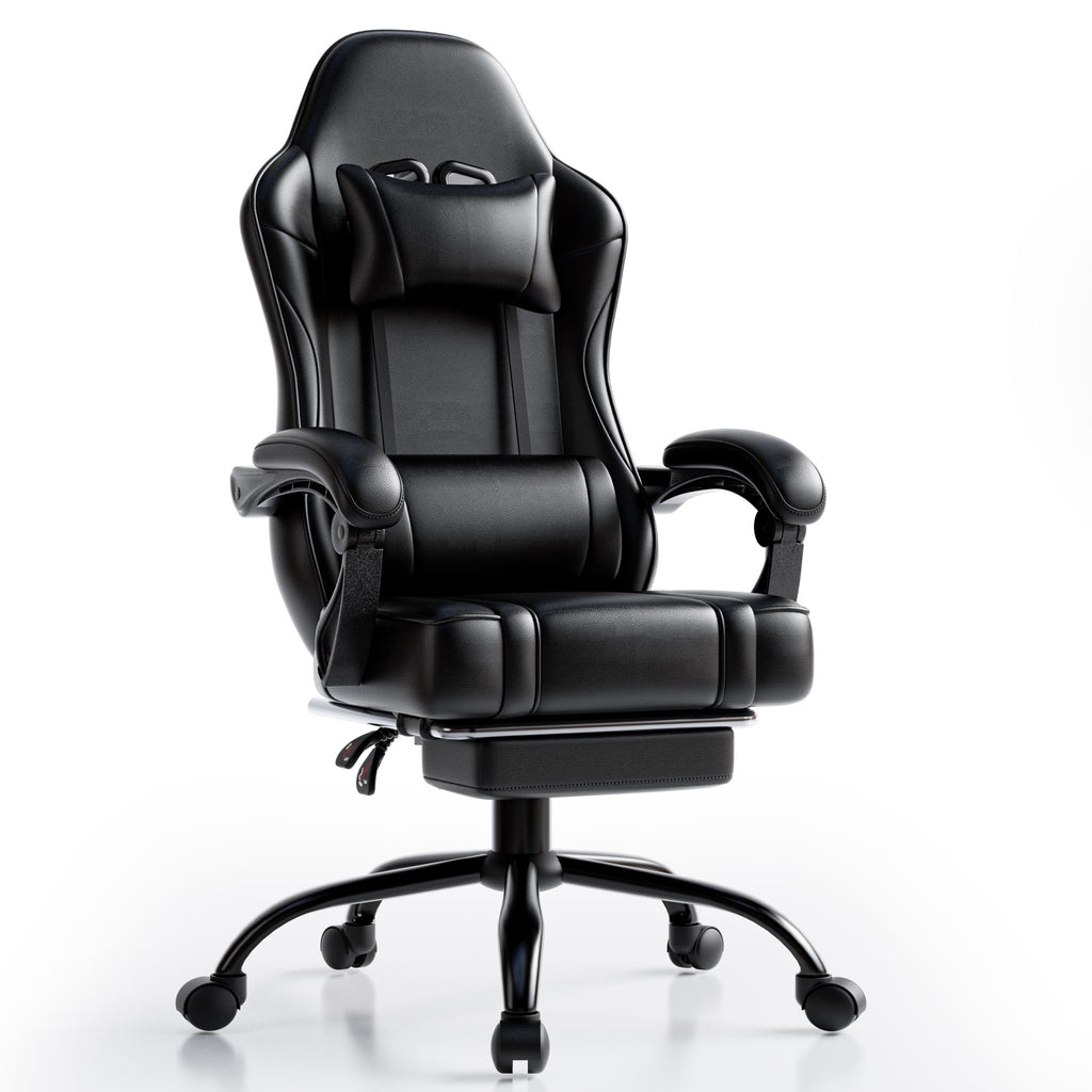 Gaming Chair, Computer Chair with Footrest and Lumbar Support, Ergonomic Video Game Chair with Headrest, Height Adjustable Gamer Chair Office Desk Chair