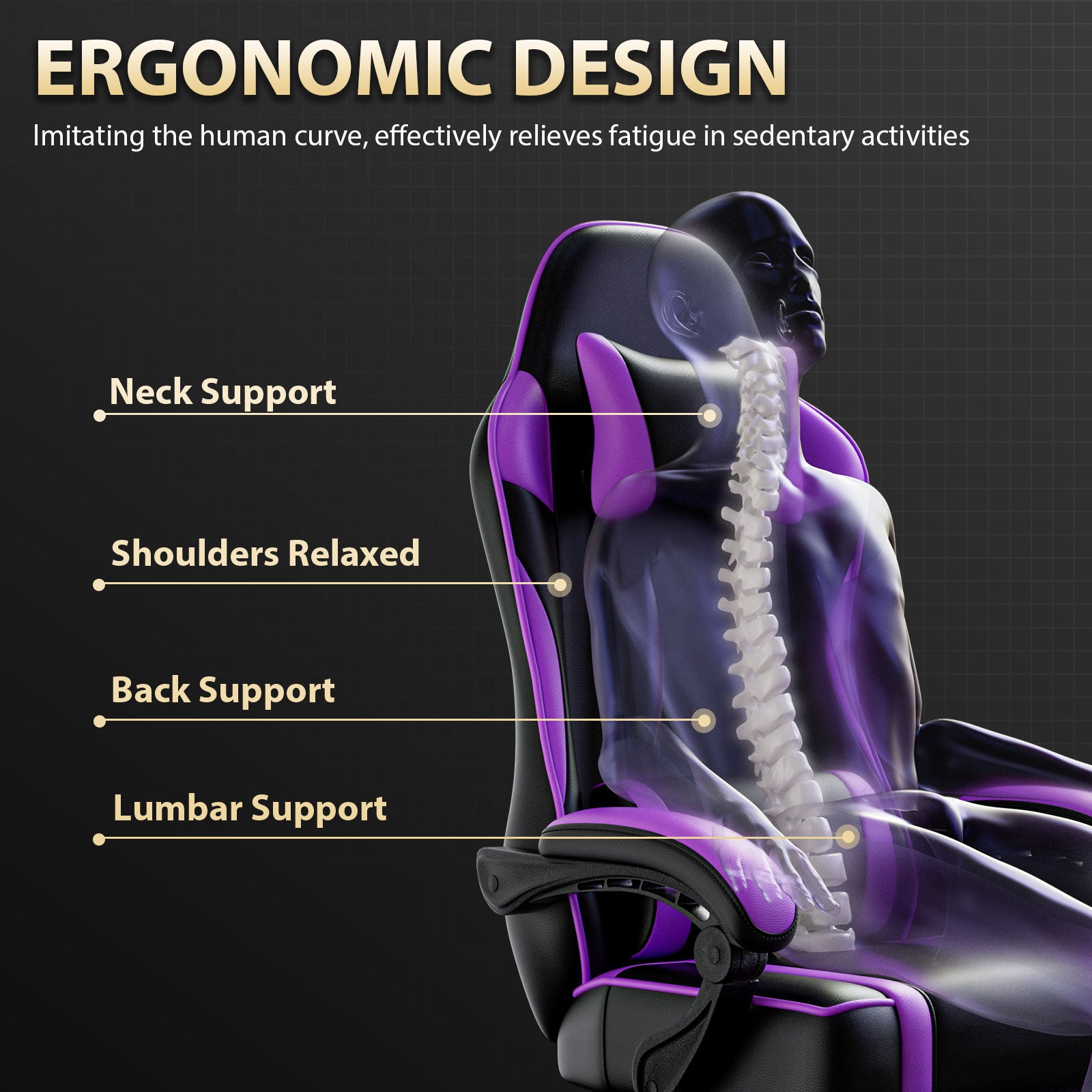 Gaming Chair, Computer Chair with Footrest and Lumbar Support, Ergonomic Video Game Chair with Headrest, Height Adjustable Gamer Chair Office Desk Chair