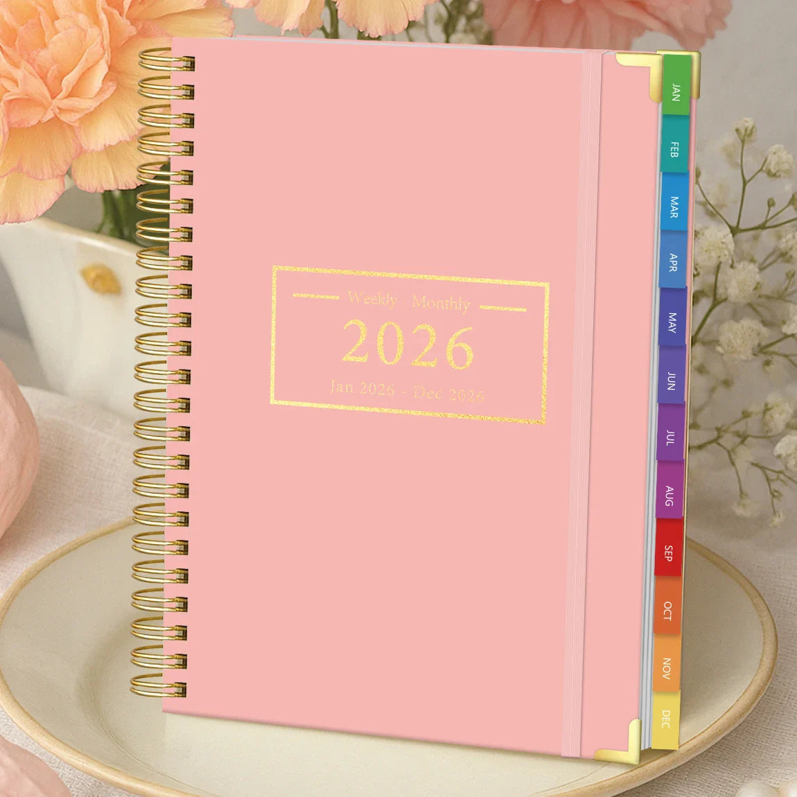 2026 A5 Weekly Monthly Planner – Organizer with Tabbed Dividers
