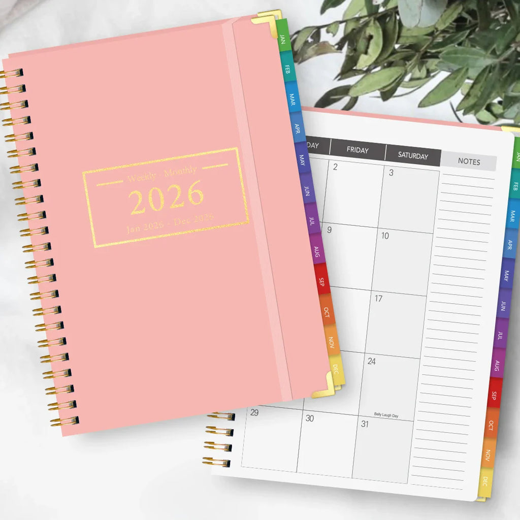 2026 A5 Weekly Monthly Planner – Organizer with Tabbed Dividers