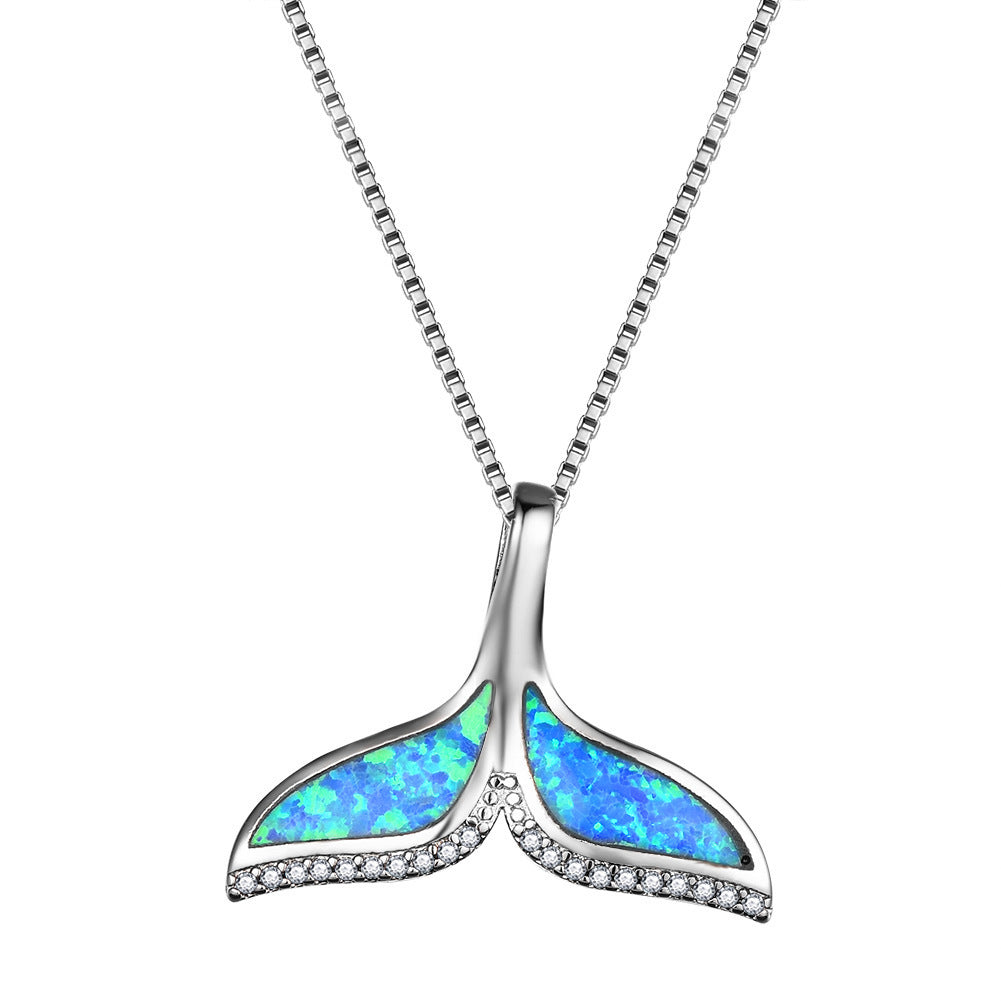 Fashion Creative Fishtail Lady Small  Necklace