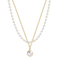 Summer Double-layer Pearls Necklace INS Fashion Clavicle Chain Necklace Jewelry For Beach