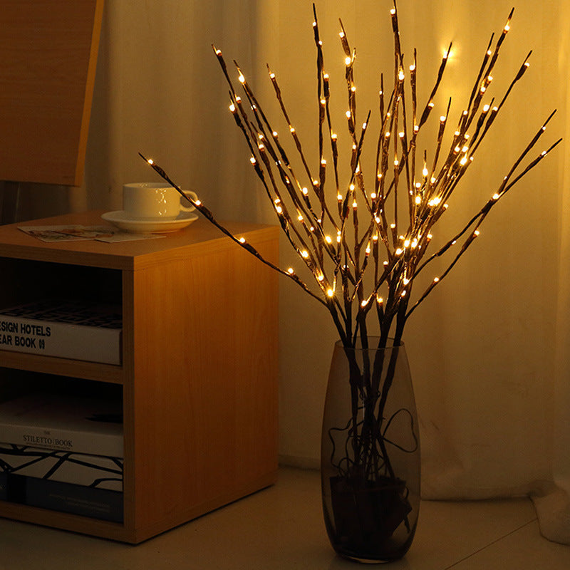 LED Simulation Tree Branch Flower Arrangement Light String Creative Net Red Light Tree Branch Light Star Night Light Nordic Room Decoration Tree Light