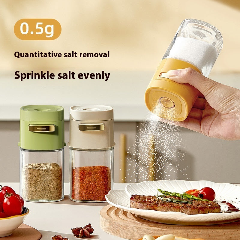 Light Flavor Seasoning Press Type Quantitative Salt Jar