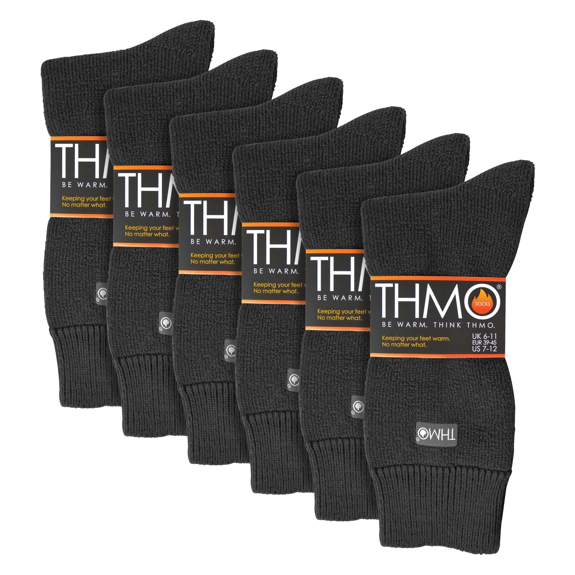 Mens Thick Winter Thermal Socks with Seamless Toe (Multipack Options)
