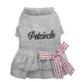 Puppy dress bow letter skirt