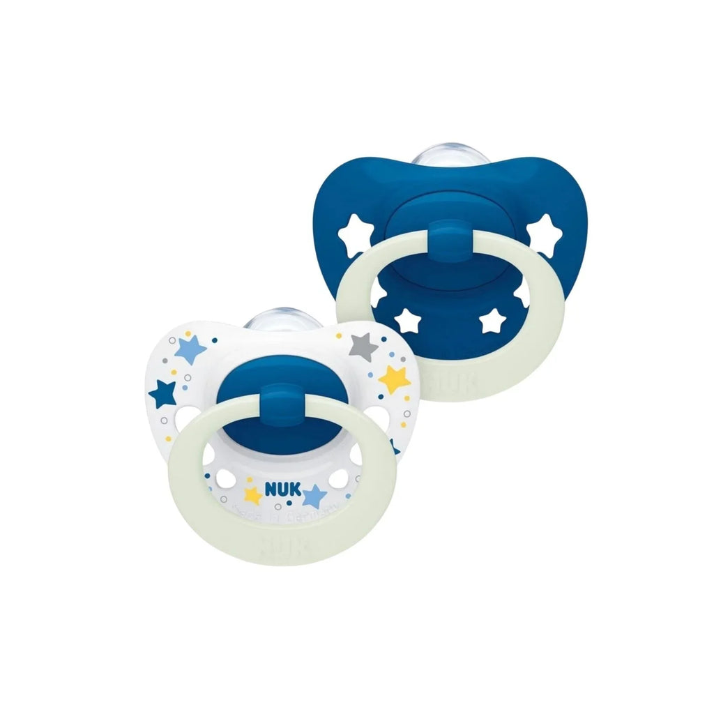 NUK Signature Silicone Soothers 0-6 months - Night Blue