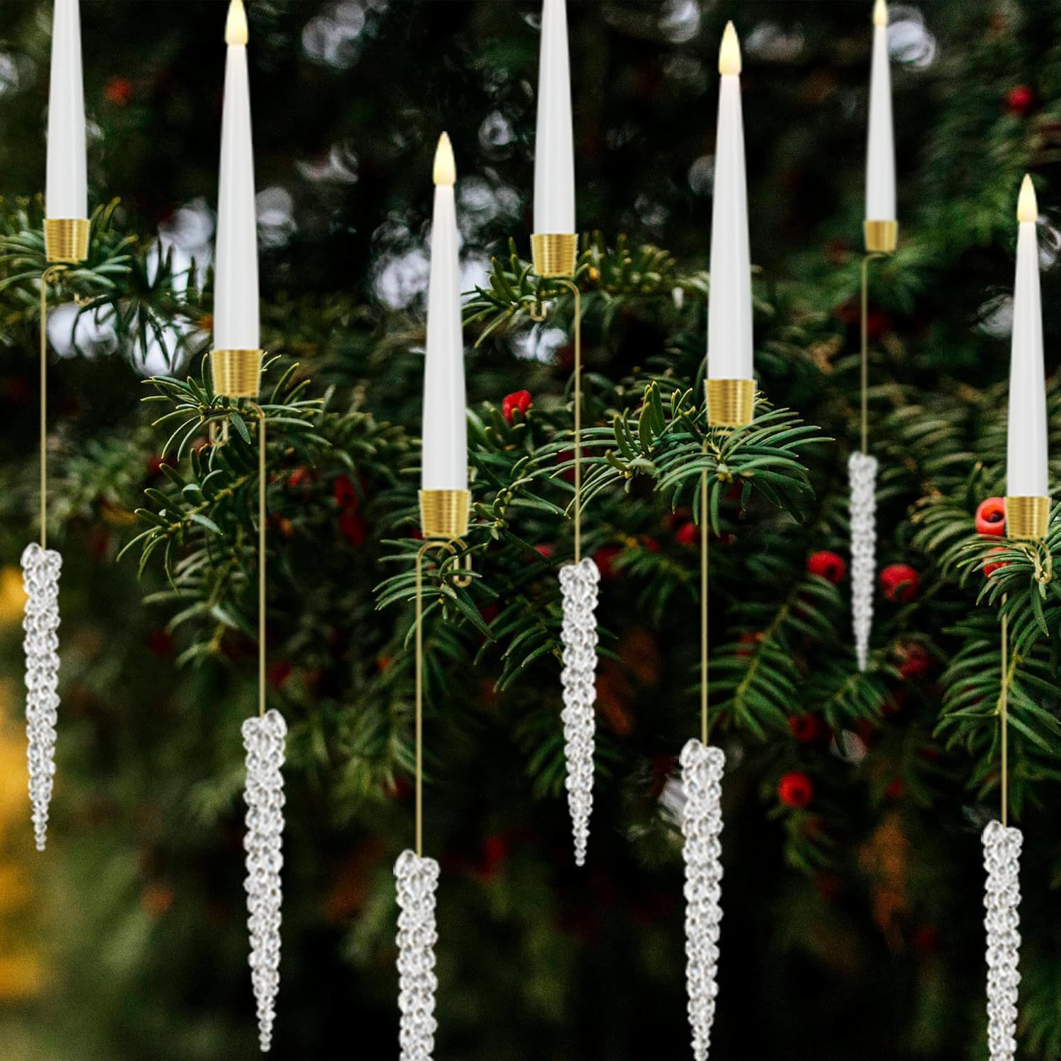 Christmas Candle LED Indoor Holiday Christmas Tree Ornaments  Festive Atmosphere Decoration Christmas Pendant