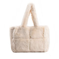 Women's Small Square Plush Shoulder Bag