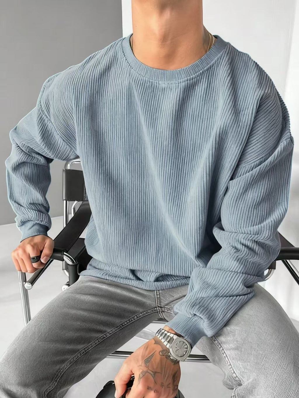 Casual Trends Round Neck Sweater Long Sleeve