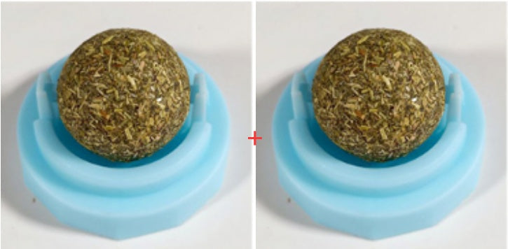 3pcs  Lot Self-adhesive Rotated Catnip Lick Ball