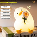 Adorable Duck Night Light - USB Rechargeable LED Bedside Lamp for Bedroom Decor