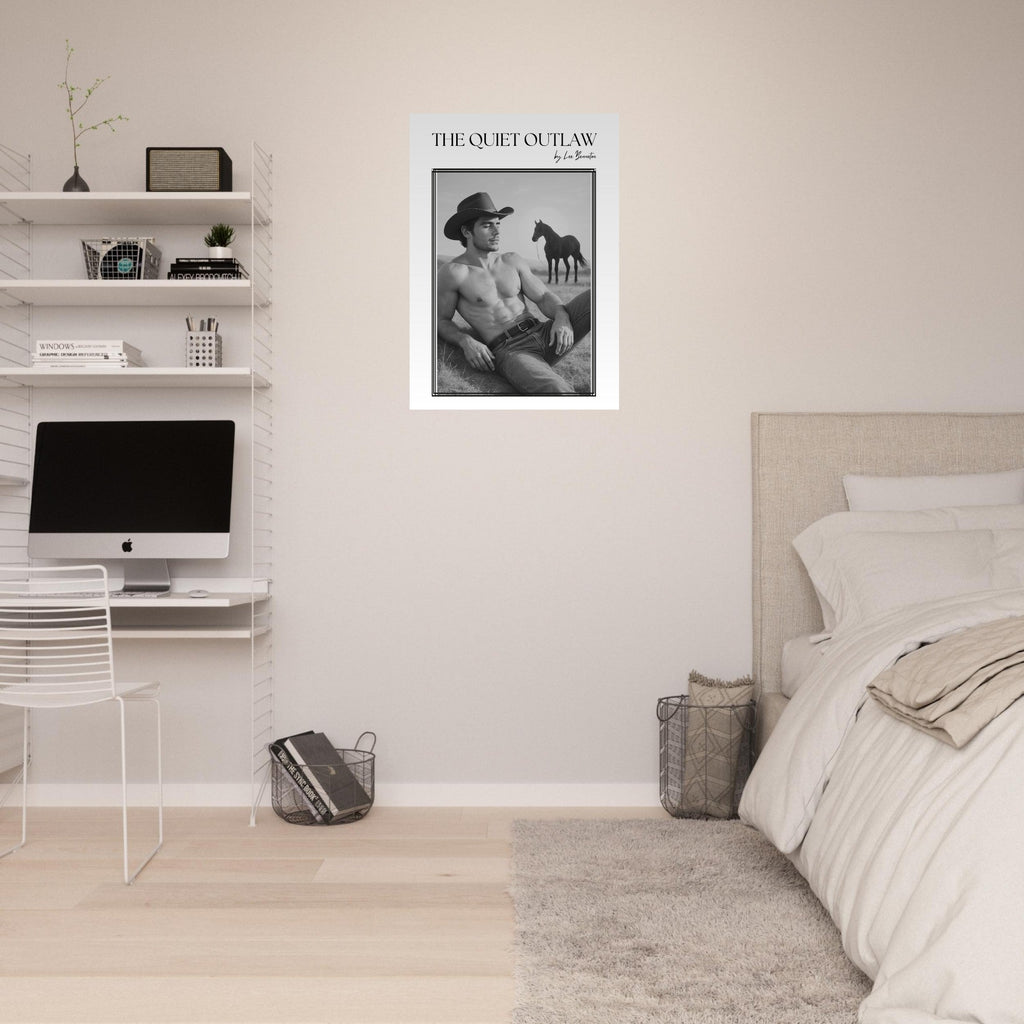 The Quiet Outlaw. Retro Cowboy Poster | 80s Western Wall Art for Home Decor