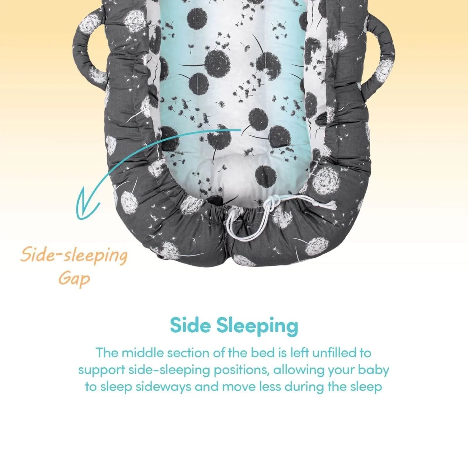 baby plus Mother Side Baby Reflux Bed - Dandelion