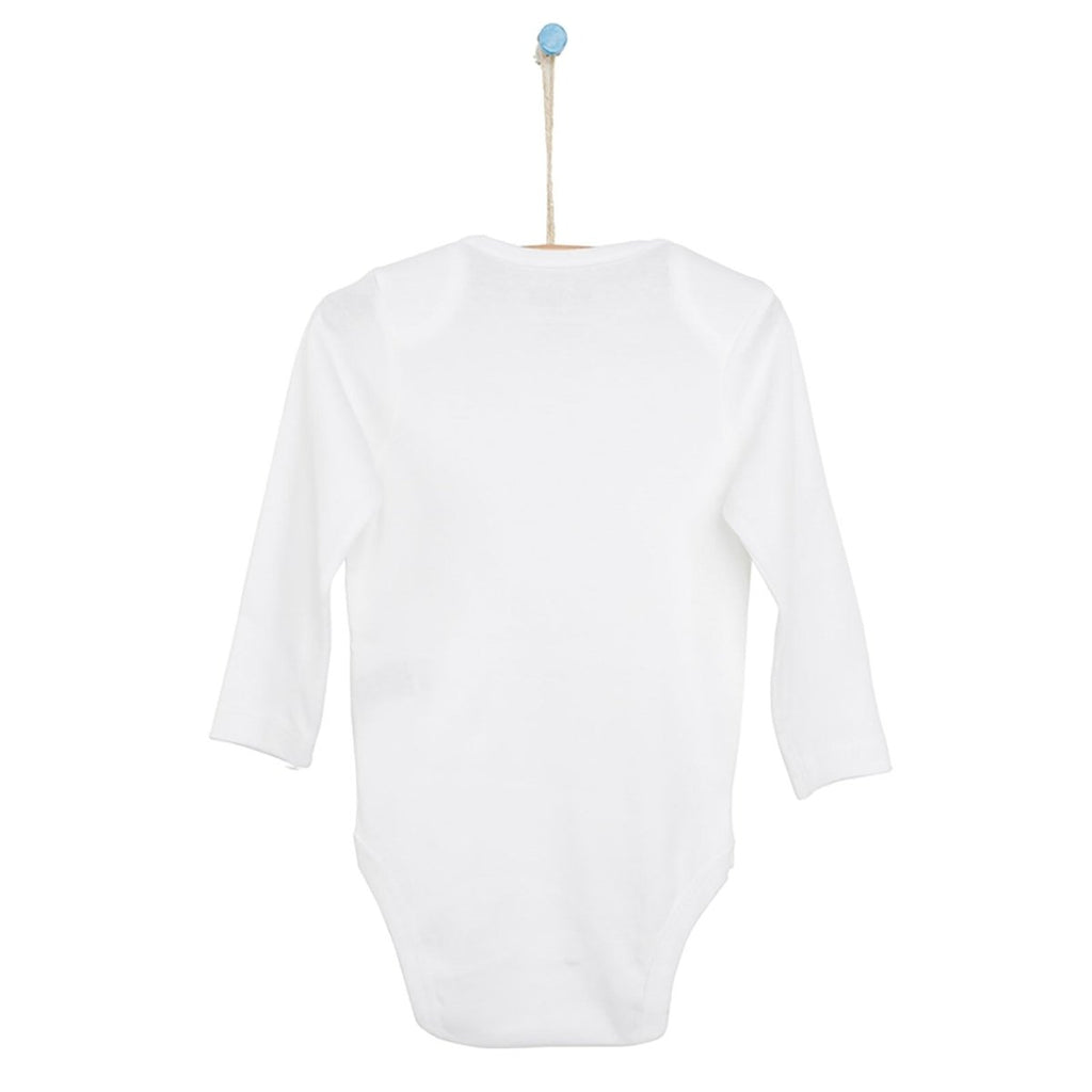 HelloBaby Long Sleeve Baby Bodysuit - White