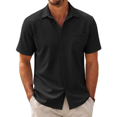 Men's Cardigan Plus Size Short Sleeve