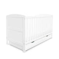 Ickle Bubba Coleby Classic Cot Bed & Under Drawer White - Without Mattress