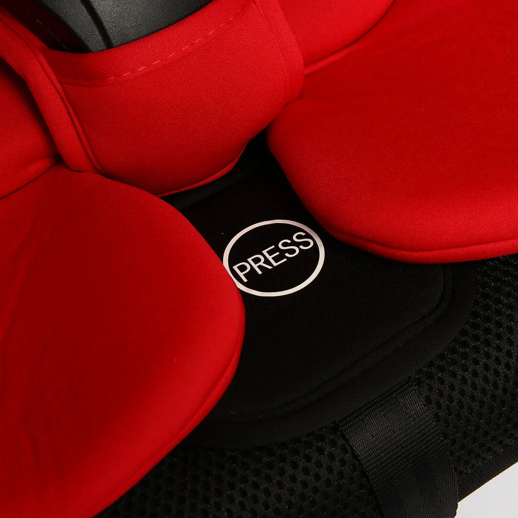 baby plus Orbitfix Group 0+/1/2/3 (Birth to 12 Years) Car Seat - Black Red