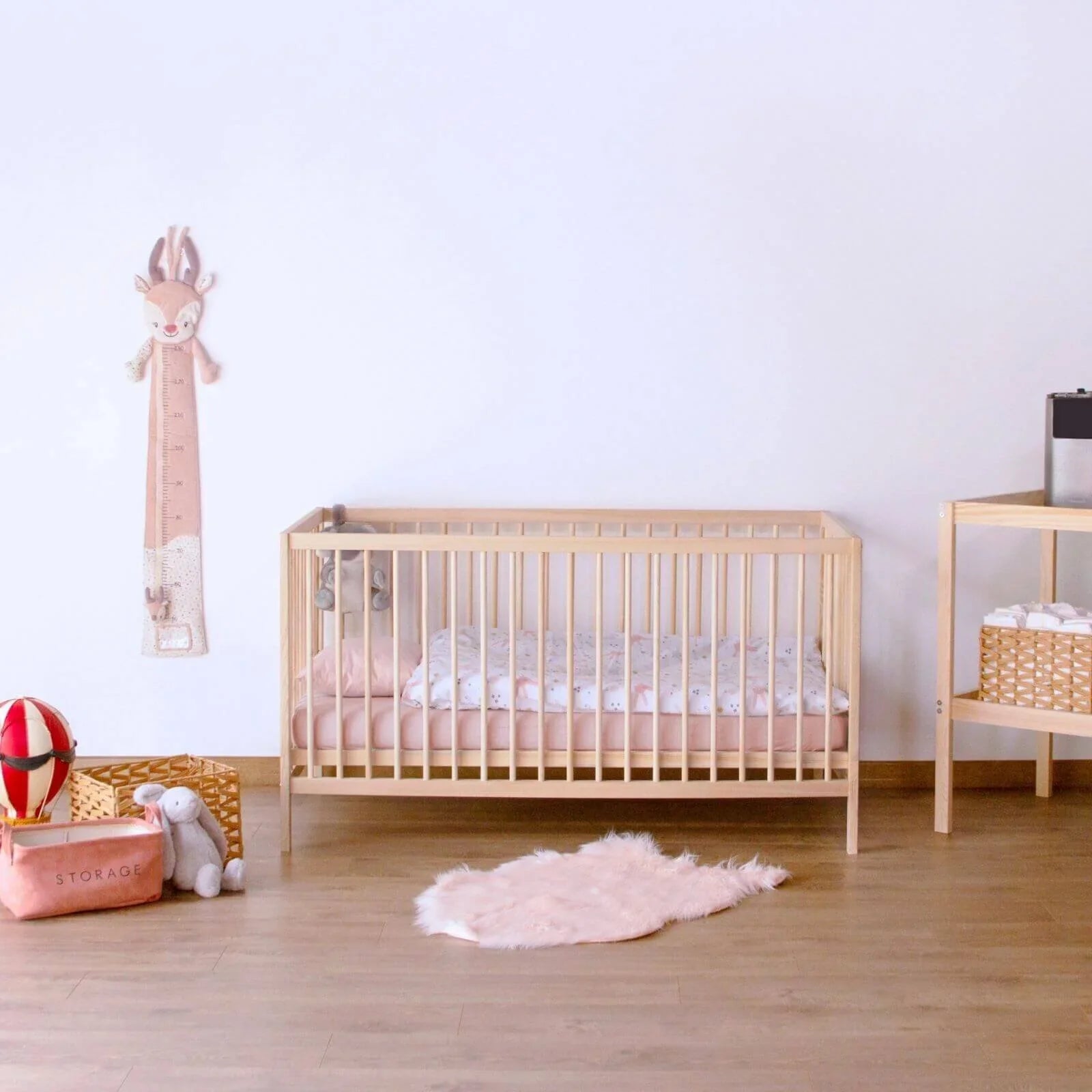 Kukka Natural Wood 2-Level Cot 70x140