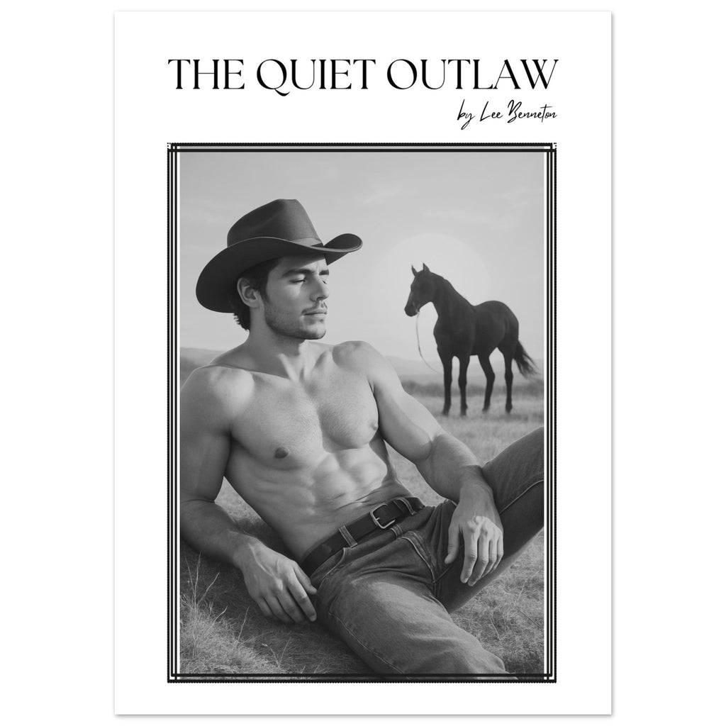 The Quiet Outlaw. Retro Cowboy Poster | 80s Western Wall Art for Home Decor