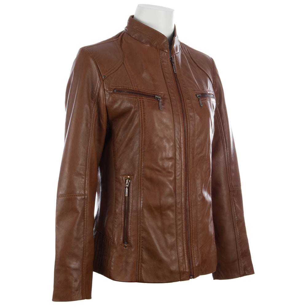 OBFQ Women's Biker Jacket - Timber