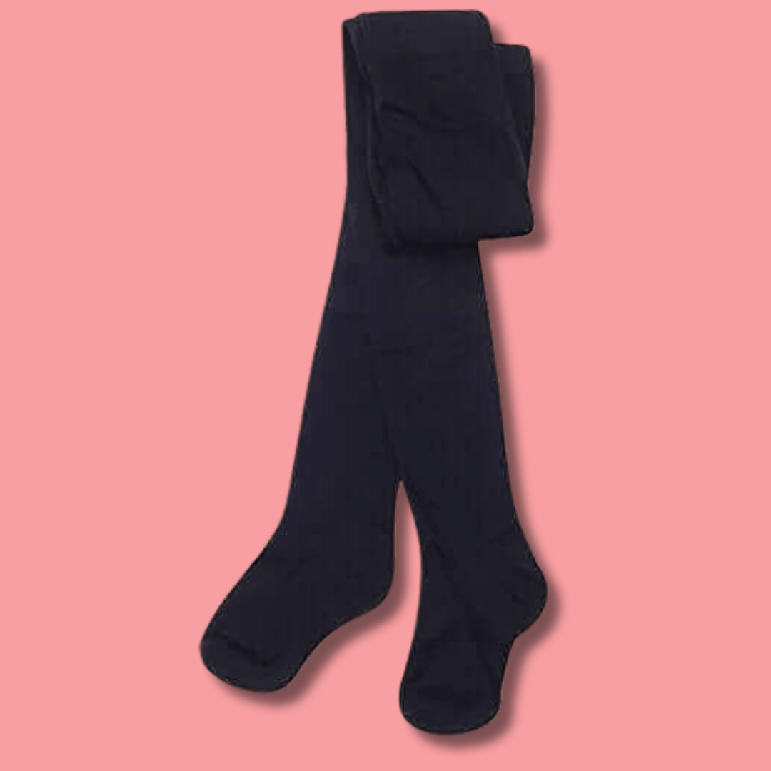 3 Pairs Girls Cotton Lycra Back To School Tights Cotton Rich Long Socks Stylish Comfortable Durable For Uniforms Everyday Wear Ages 3-12 Years by Sock Stack