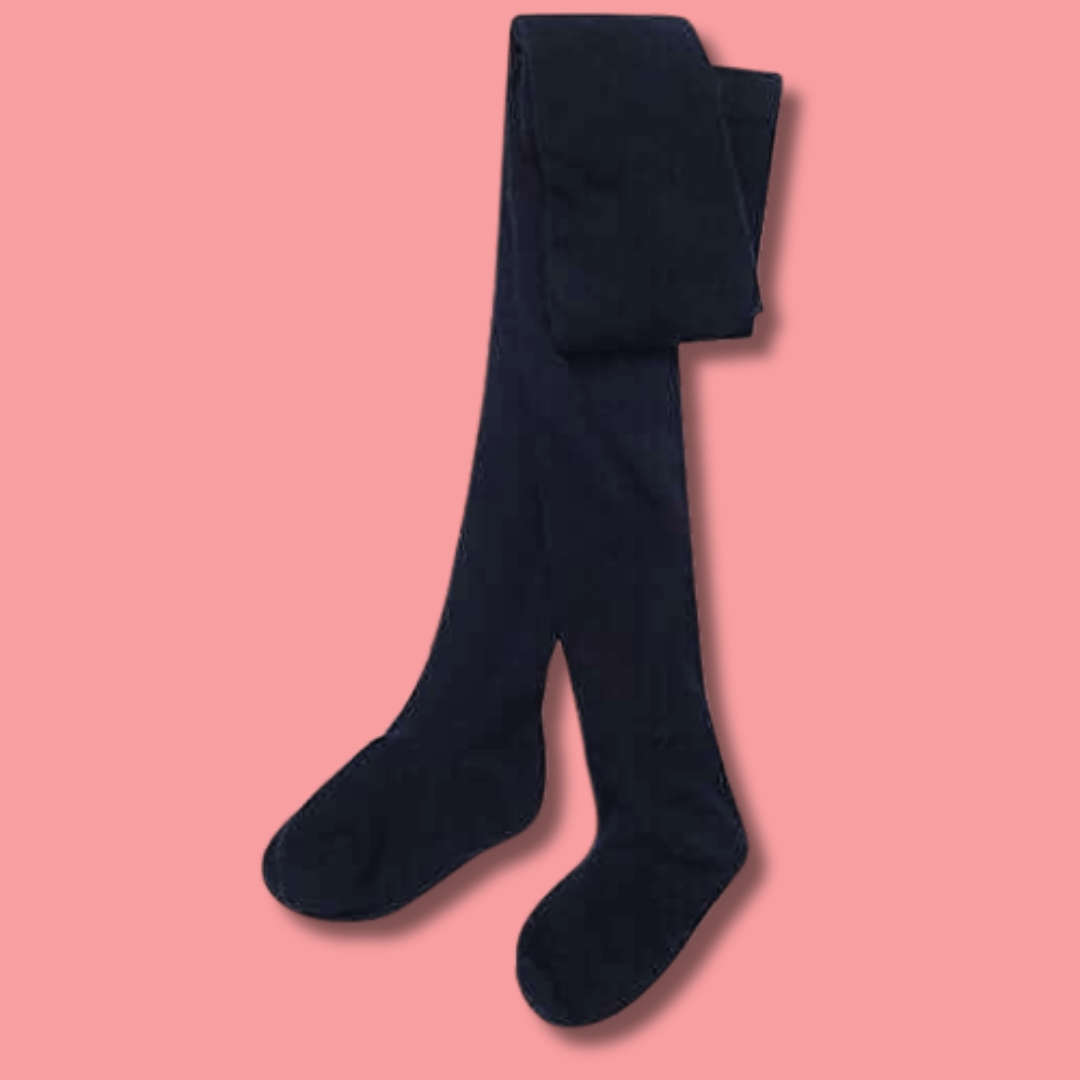 3 Pairs Girls Cotton Lycra Back To School Tights Cotton Rich Long Socks Stylish Comfortable Durable For Uniforms Everyday Wear Ages 3-12 Years by Sock Stack