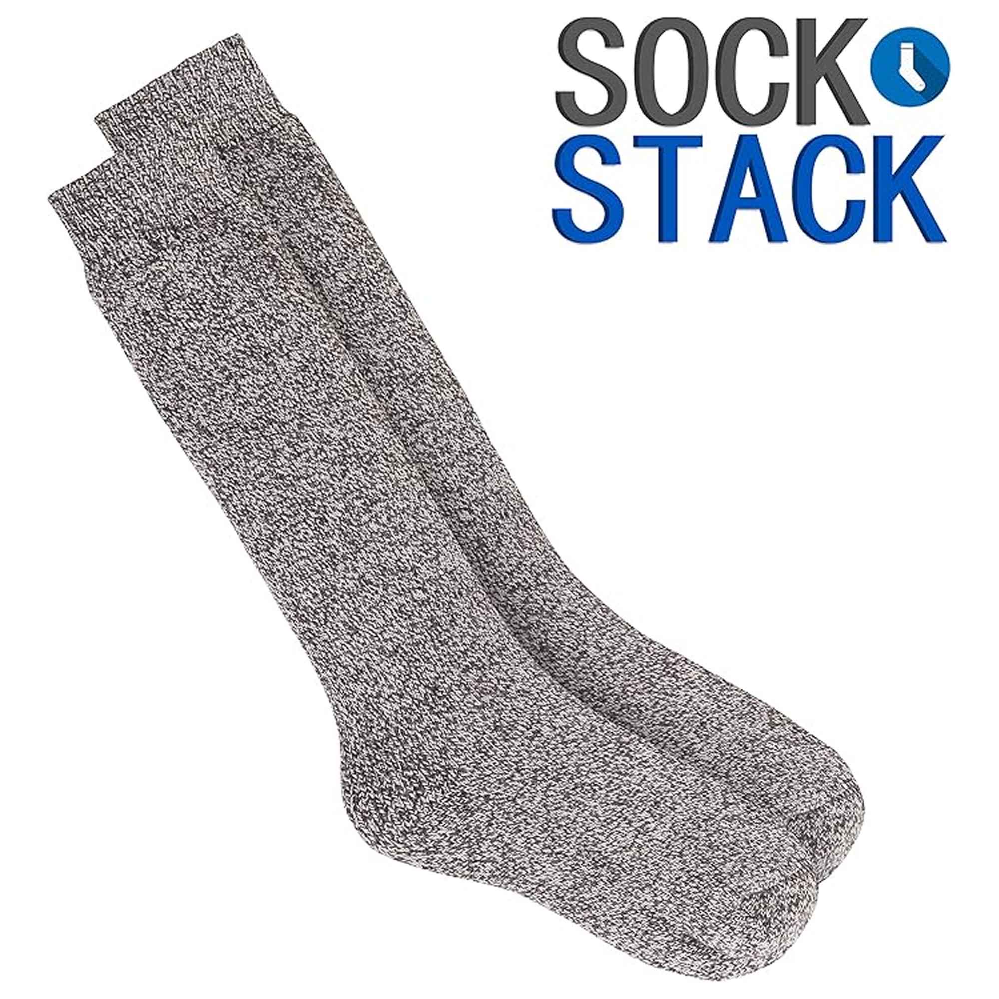 3 Pairs Ladies Wellington Boot Socks Warm Thermal Knee-High Outdoor Hiking Wool Blend Moisture-Wicking Assorted Colors Size UK 4-8 EU 37-40 by Sock Stack