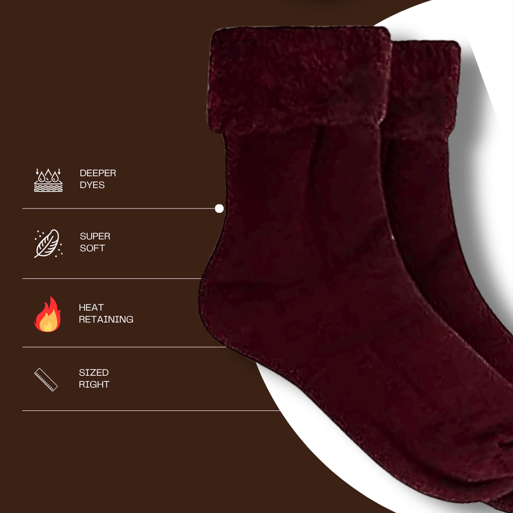 6 Pairs Men's Ultra Soft Thermal Fluffy Bed Socks Cozy Warm Insulated Lounging and Sleeping Socks in Stylish Designs for Winter Comfort UK Sizes 6-11 by Sock Stack