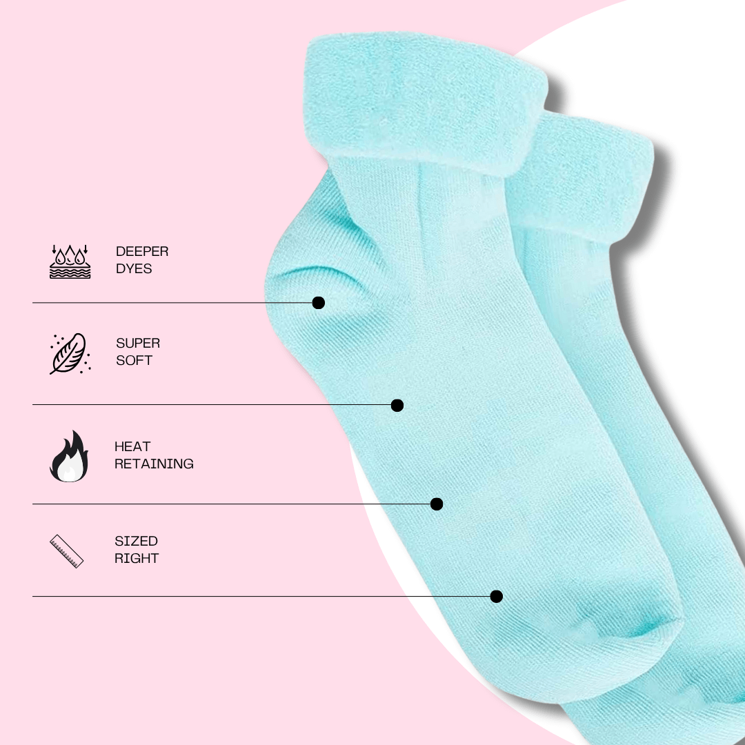 6 Pairs Women's Thermal Bed Socks Super Soft Cozy Winter Slipper Socks Anti-Slip Multiple Colors Warm Snug Fit UK Sizes 4-7 by Sock Stack