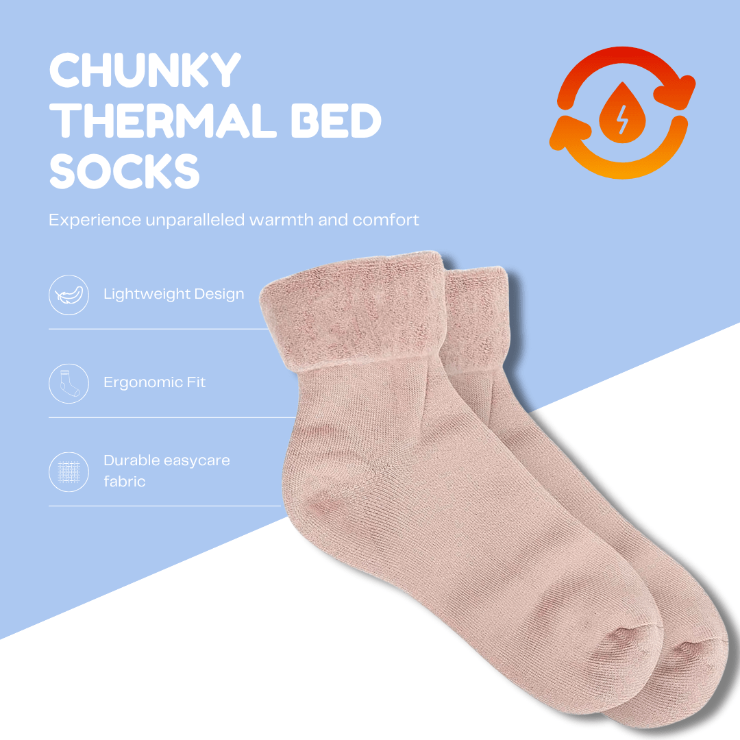 6 Pairs Women's Thermal Bed Socks Super Soft Cozy Winter Slipper Socks Anti-Slip Multiple Colors Warm Snug Fit UK Sizes 4-7 by Sock Stack