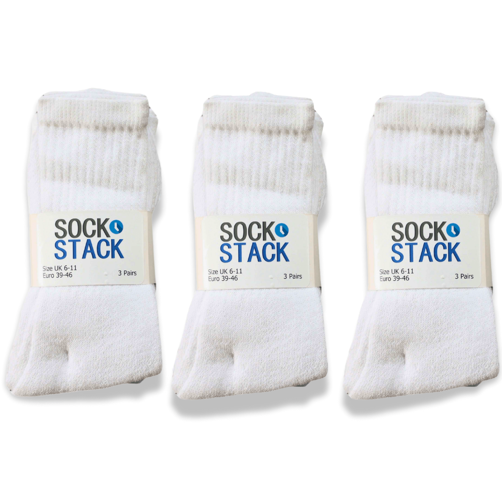 15 Pairs Mens Cotton Rich Performance Sport Socks Outdoor Athletics Running Hiking Football Black Grey White Sock Cushioned Anti-Blister Moisture-Wicking Breathable Comfortable UK 6-11 by Sock Stack
