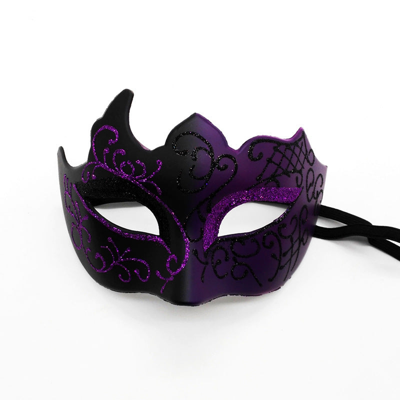 Party Bar Masquerade Flat Head Half Face Spray Paint