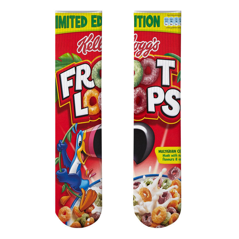 Potato Chips 3D Printed Socks Leshi Odd Zero Food Heat Transfer Stockings Printing Personality