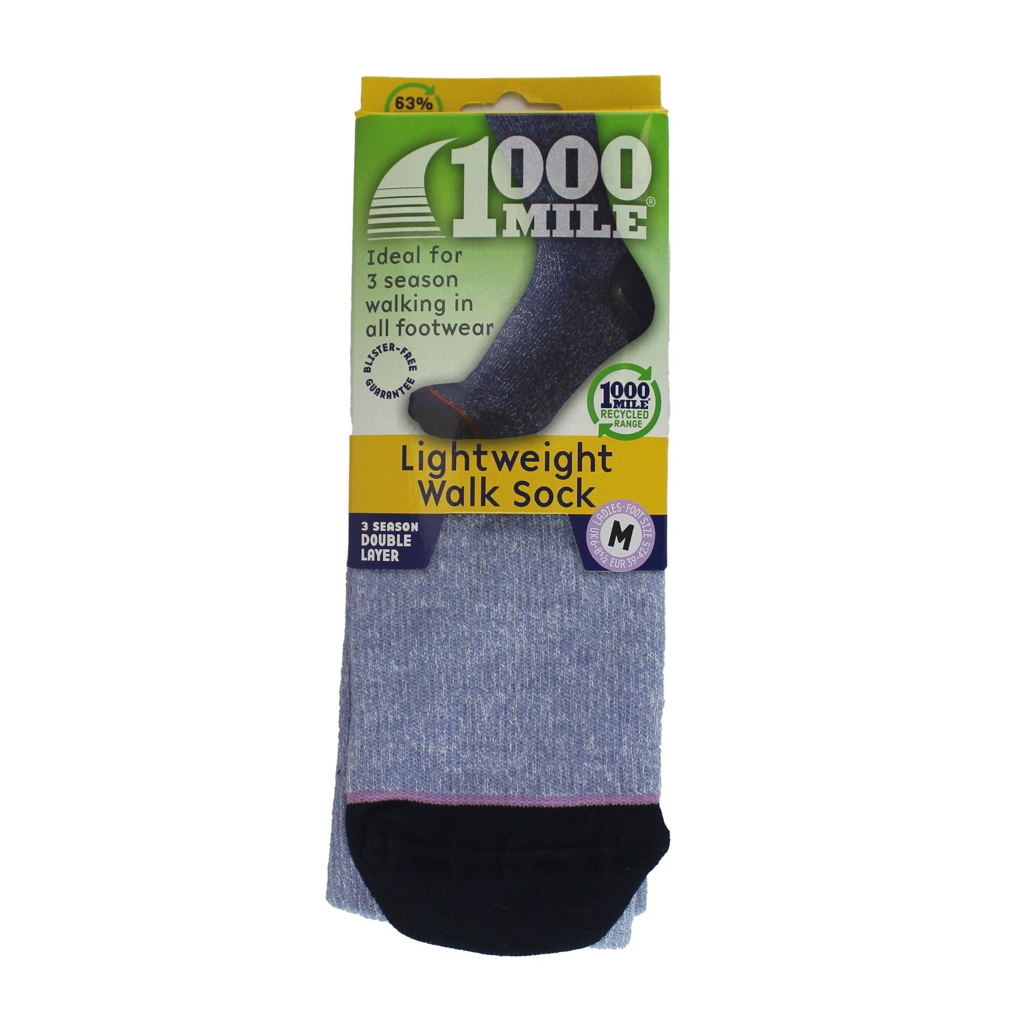 1 Pack Ladies Lightweight Walking Repreve Socks
