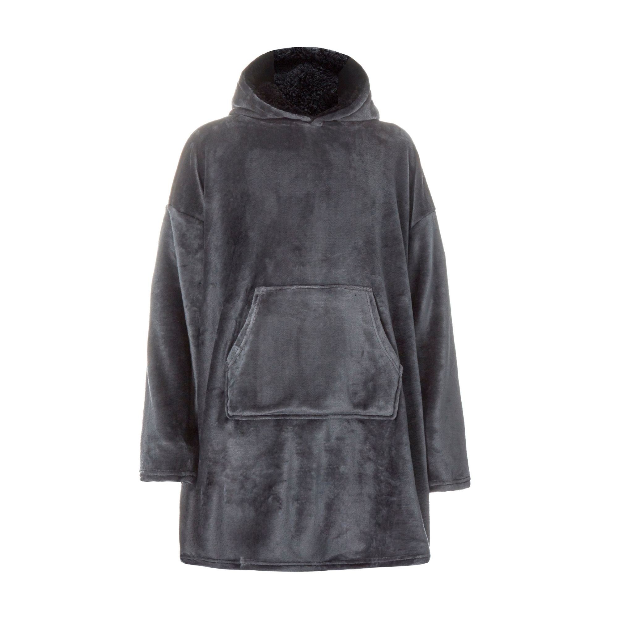 Mens Borg Fleece Oversized Hoodie | Cozy Wearable Blanket with Long Sleeves